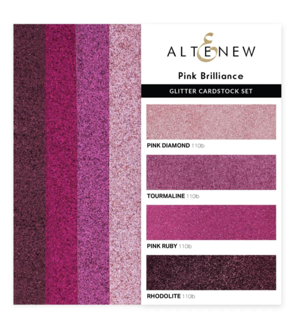 Glitter cardstock set pink brilliance