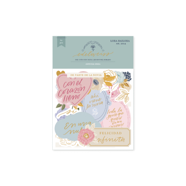 Die cuts con foil Edelweiss