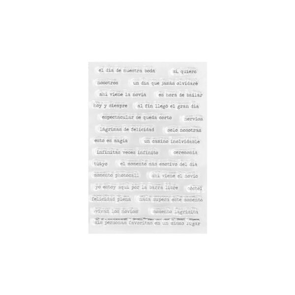 Sello acrilico frases boda