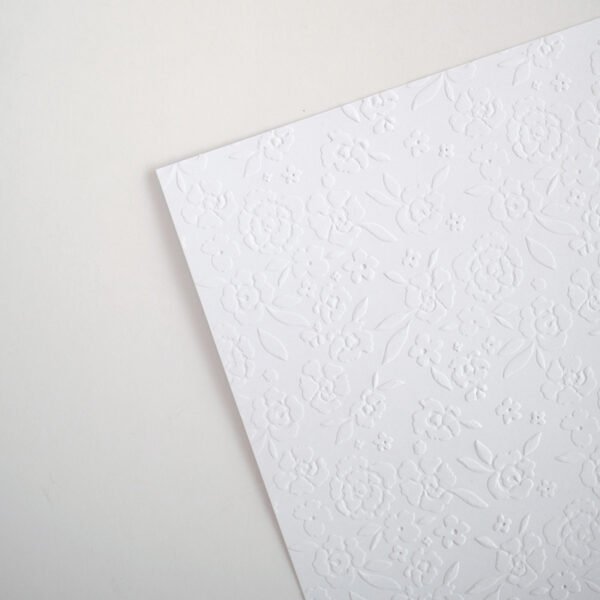 Papel embosado peonias 30,5x30,5cm